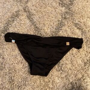 Victoria's Secret The Hottie Cheeky Bikini Bottom Black Gold Hardware Large
